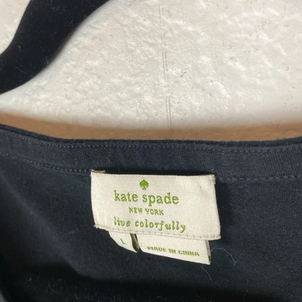 Kate Spade black sleeveless top with knot detail